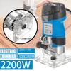 110V/220V 2200W Electric Trimmer 6.35mm 1/4" Wood Router Set Wood Laminator Joiners Edged Carving