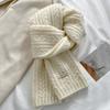 New autumn and winter solid color wool blended scarf women's Korean atmosphere knitted versatile candy color scarf men's wholesale