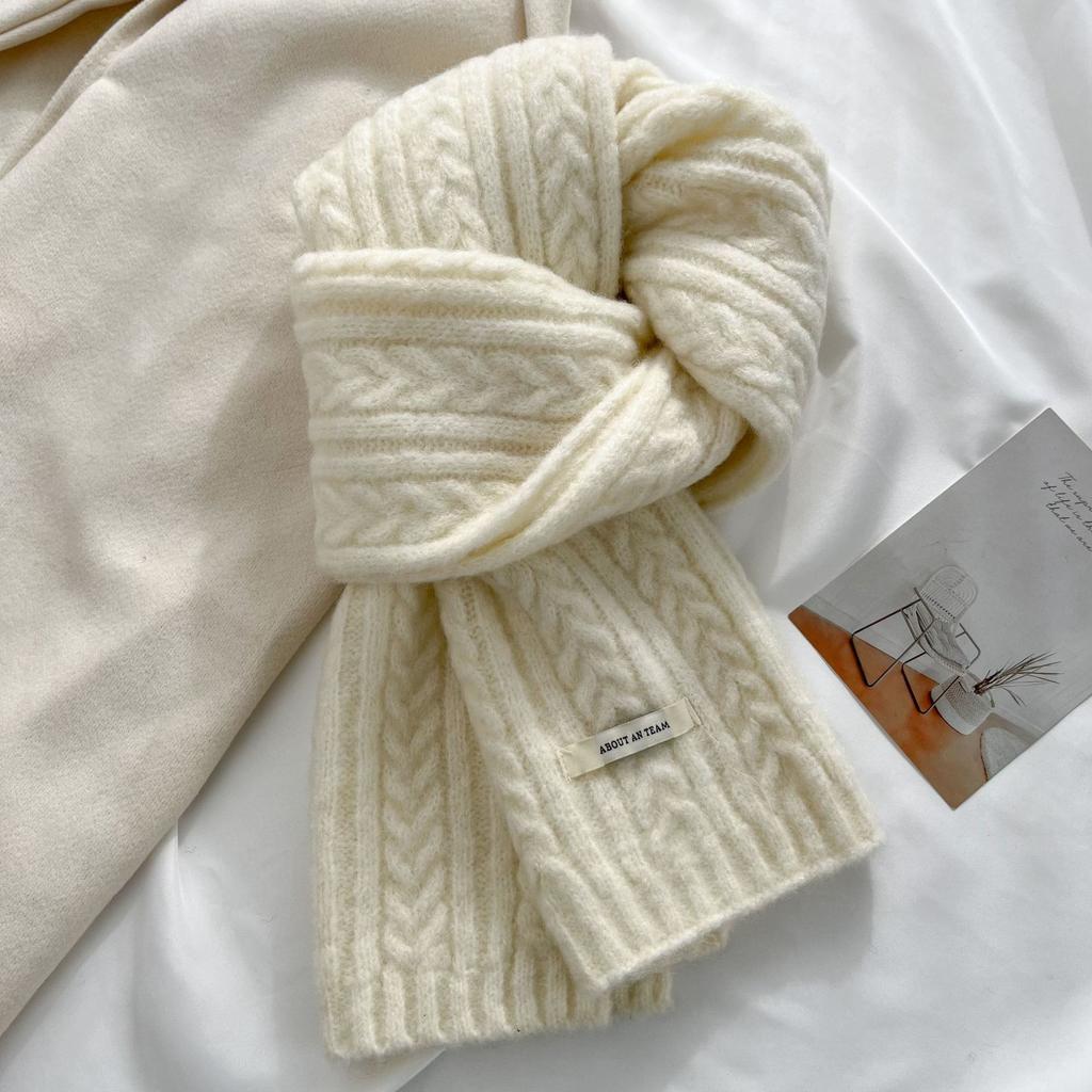 New autumn and winter solid color wool blended scarf women's Korean atmosphere knitted versatile candy color scarf men's wholesale