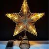 2025 Glittering Five-Point Tree Top Star Light for Christmas Trees