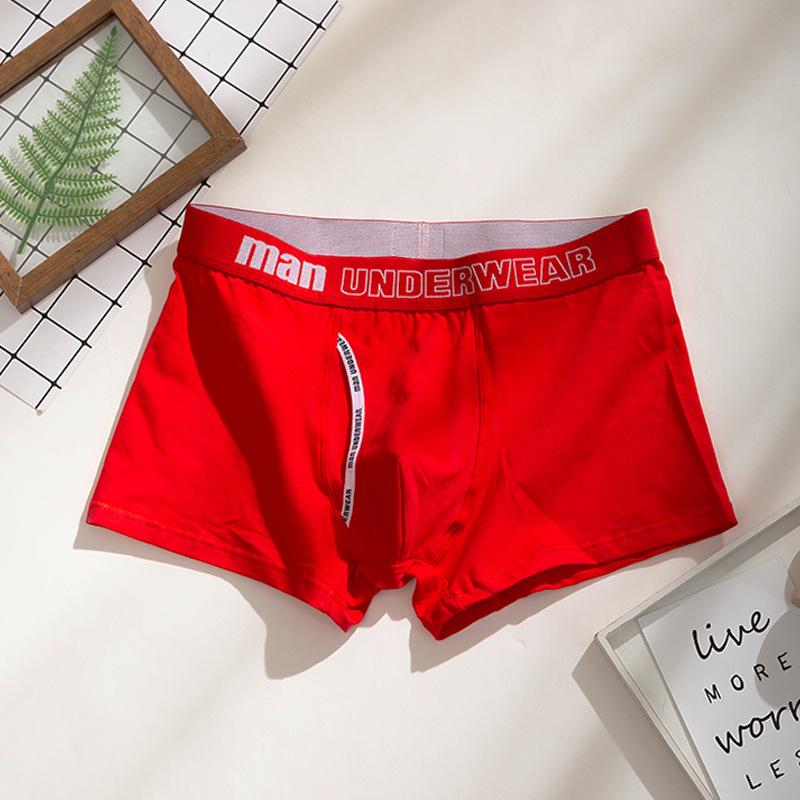 Men's Mid-Rise Pure Cotton Breathable Boxer Briefs - Youth Sports Trendy Style