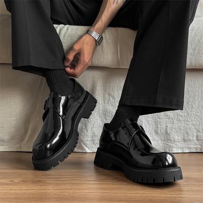 Męskie wysokiej jakości skórzane buty Casual Fashion Retro Męskie buty Derby Modne platformowe High-endowe mokasyny Zapatillas Hombre