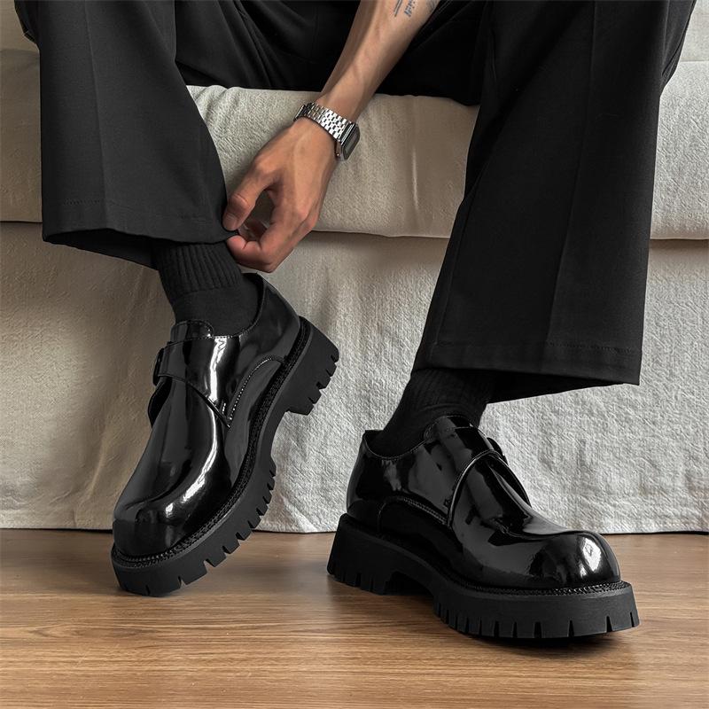 

Casual leather shoes men s spring new British high-end Derby shoes business dress heightening wedding shoes 39569-G 46