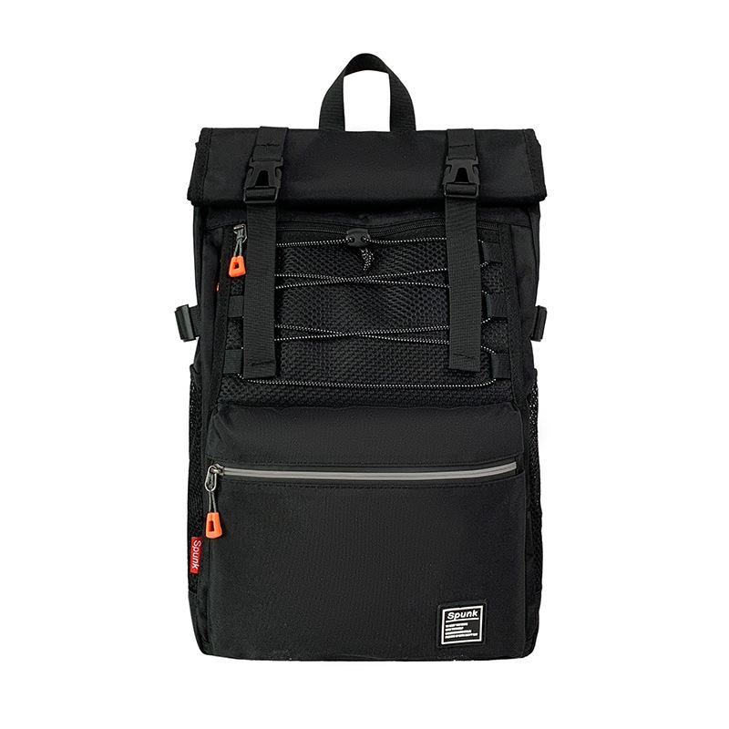 Drawstring hemming student schoolbag 2023 locomotive Korean version hip-hop style sports fitness backpack