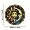 Sun Moon Metal Wall Decor 8 Inch Round Sign Solar Lunar Art Home Cafe Bar