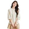Small Fresh Retro Embroidered Shirt Women's Spring and Summer New Top