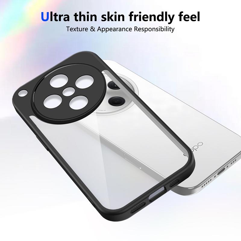 Transparent Silicone Case For Oppo Find X8 Pro FindX8 PC Back TPU Bumper Shockproof Clear Phone Cases Cover