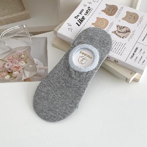 Boat Sock Slippers Women Summer Silicone Non-slip Invisible No Show Socks Cute Bow Hollow Cotton Thin Breathable Low Cut Socks