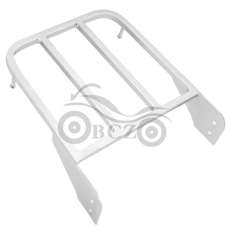 Suzuki VL800 C50 Rear Luggage Rack - Motorcycle Cruiser Cargo Accessory Electroplated Color