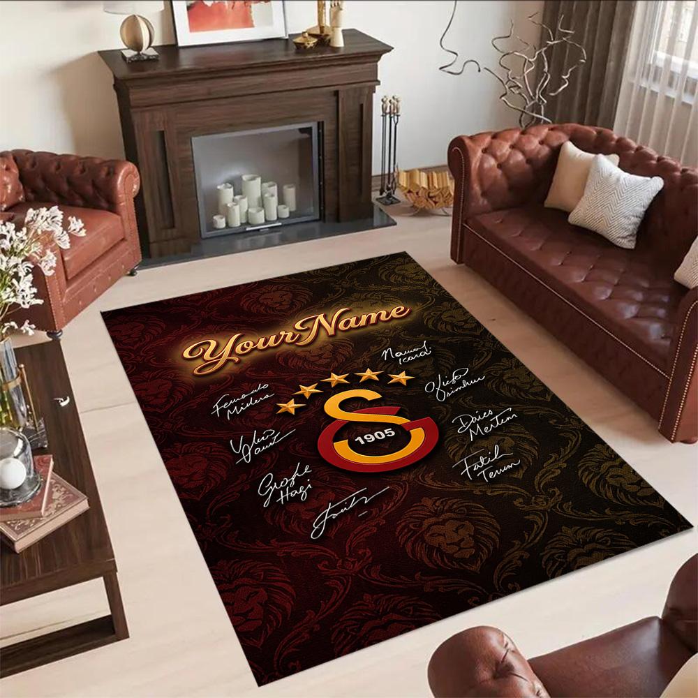 Galatasaray Customize Your Name Carpet Suitable For Balcony Foyer Outdoor Playrooms Antislip Carpet Anime Office Decor Wedding Party Gift