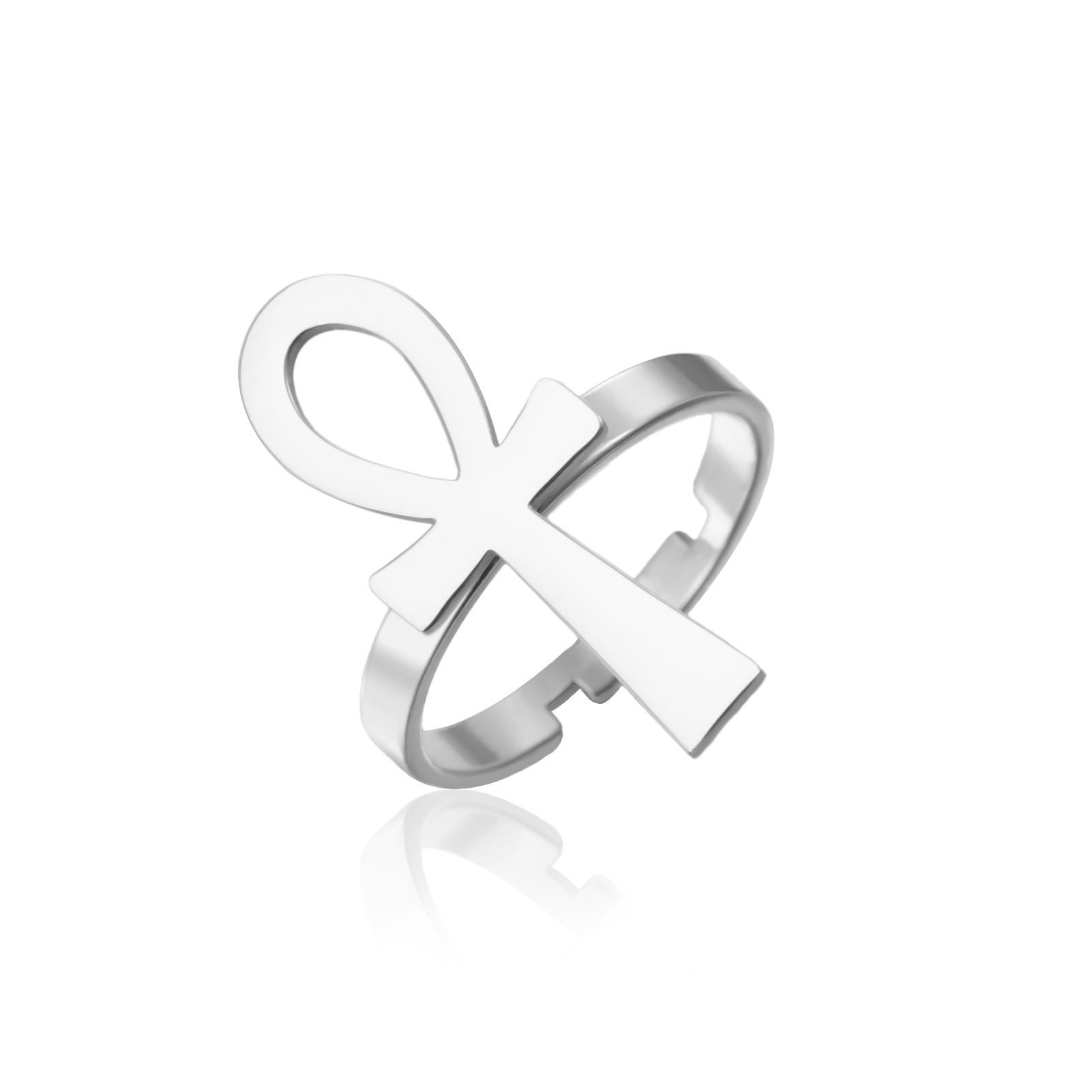 

LIKGRERAT Vintage Ankh Cross Ring Stainless Steel Finger Rings For MenWomen Egyptian Life Symbol Amulet Jewelry Accessories Gift resizable