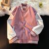 Kurtka baseballowa w stylu vintage damska koreańska moda College czarne kurtki Varsity damski płaszcz bomberka Oversize Streetwear Y2k