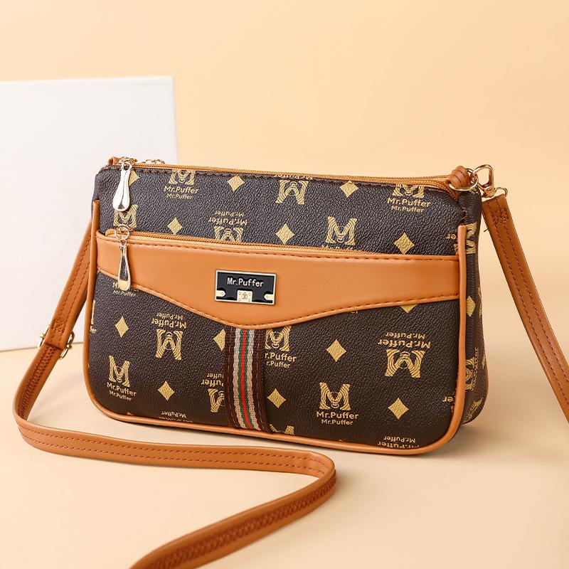 Retro Old-fashioned Bag Women's Bag Temperament Middle-aged Mother Bag Large Capacity Crossbody Underarm Bag Women