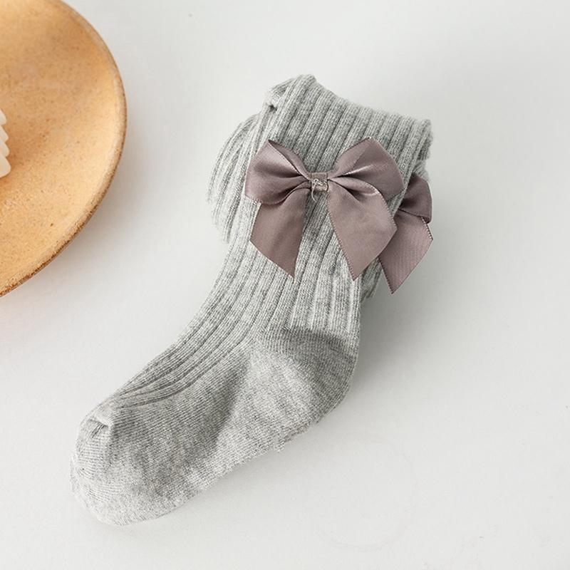 Children's Pantyhose Kids Girls Bowknot Solid Color Stocking Socks Leggings