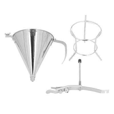 Confectionery Funnel with Stand Stainless Steel Baking Funnel Cake Decorating Tool for Home