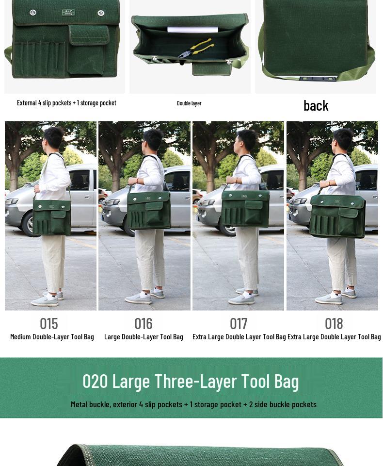 Multifunctional Electrician Canvas Tool Bag - Wear-resistant, Thickened, Shoulder/Crossbody