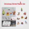 Christmas Patterned Shrink Plastic Sheet Set for DIY Gifts