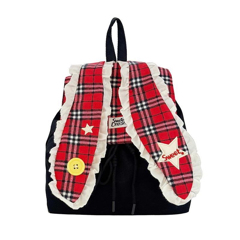 Schoolbag New Large Capacity Cute Niche Design College Backpack Campus 1011 Trend Girl Heart Travel Backpack