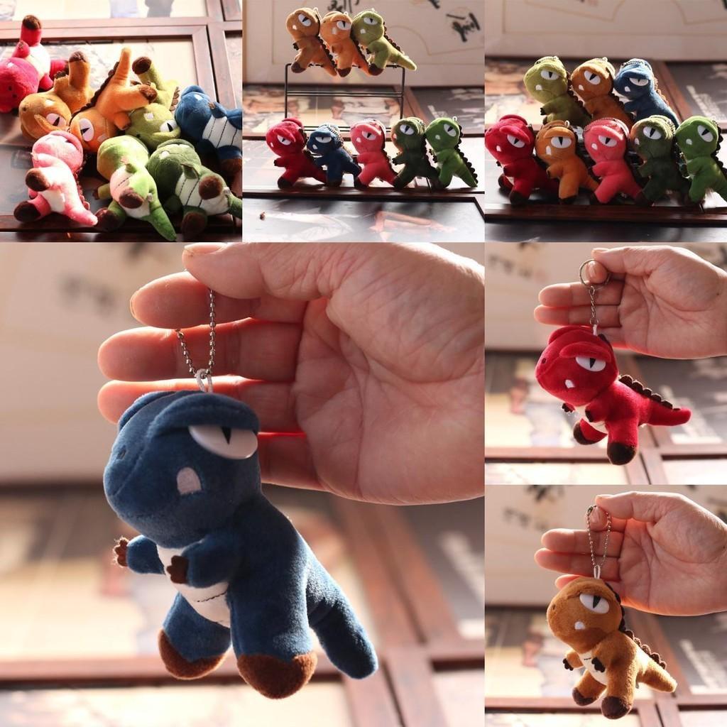 Adorable Plush Dinosaur Keychain Soft Stuffed Toy Mini T-rex Cute Doll 12cm
