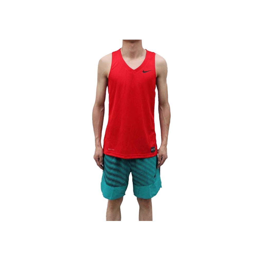 Nike Solid Color Quick-Dry Breathable Sports Tank Top Men tops Red 682996-657