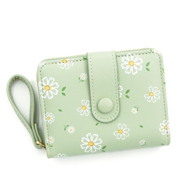 Cute Cat Girls Wallet Short Student Id/Bank Card Holder Money Bag Zipper Wallets For Women Key Storage Purse