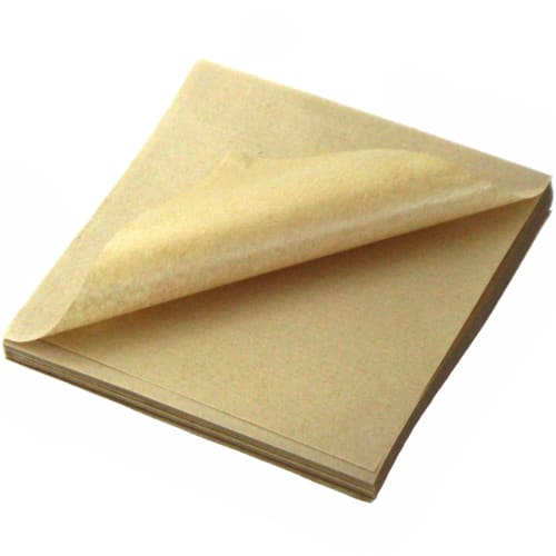 Nagao Hamburger Wrappers, 15x15cm, 100 Sheets, Unbleached Plain Burger Bags, Made in Japan, Product Number 932601