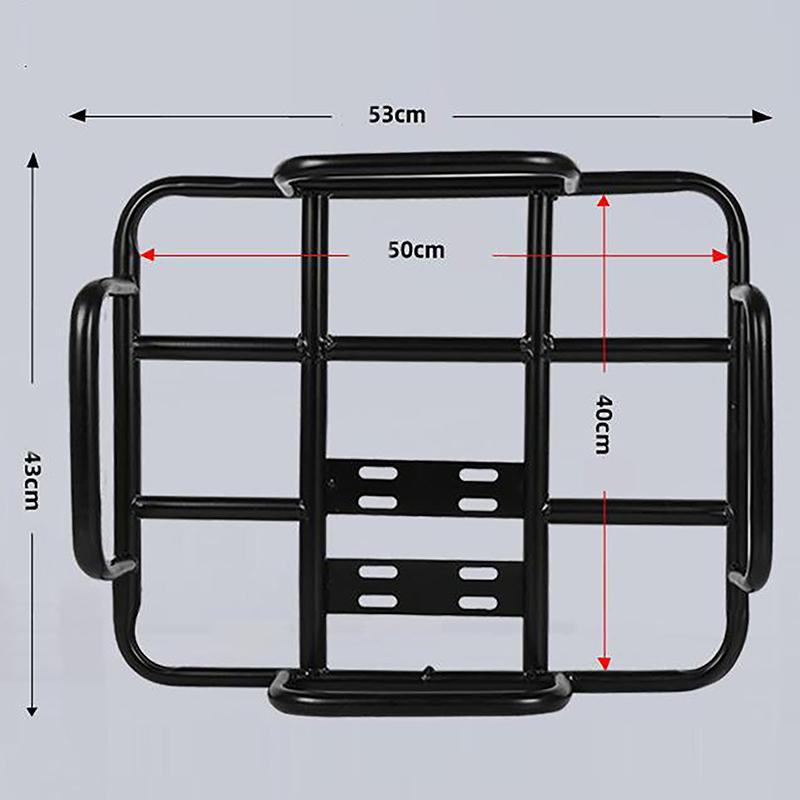 

Багажник для коробки доставки еды, задняя решетка, погрузка, бесшовная стальная труба, универсальный для мотоцикла, электровелосипеда