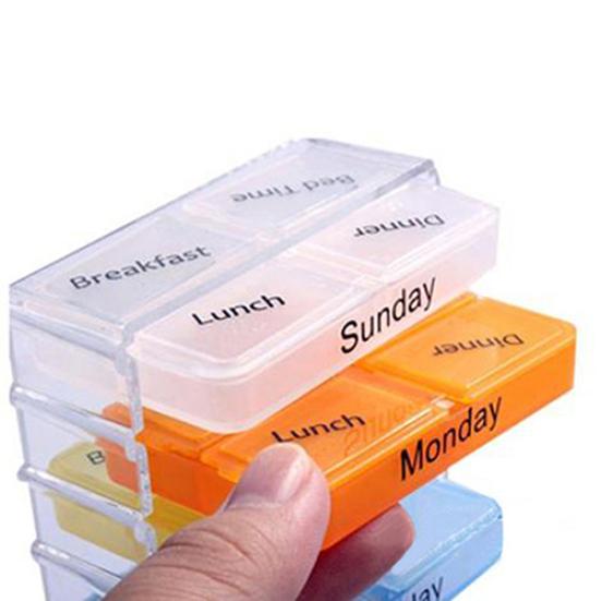 7 Days Weekly Travel Medicine Pill Box Dispenser Organizer Storage Tablet Holder