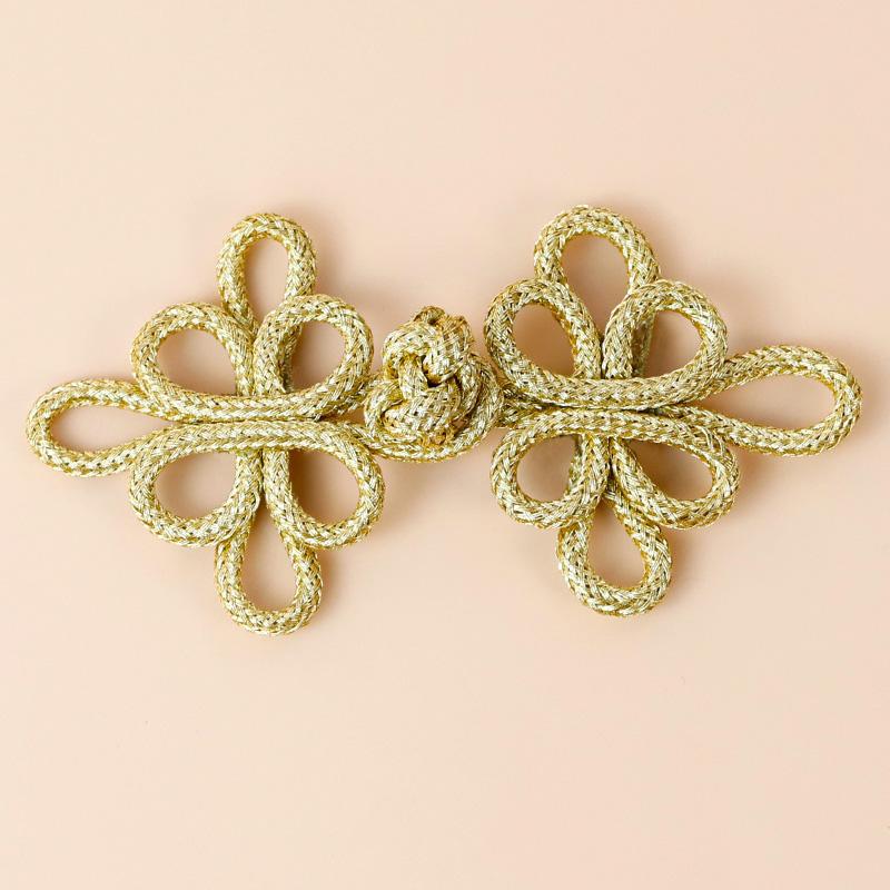 1PC Chinese Style Hand-Woven Knot Fastener Cheongsam Buckle Frog Closure Dragonfly Retro