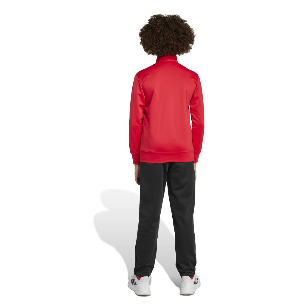 Adidas Essentials Tracksuit Set Pure Kids' (KKN83) - Top Ruby/White, Bottom Black/White (JX0205)