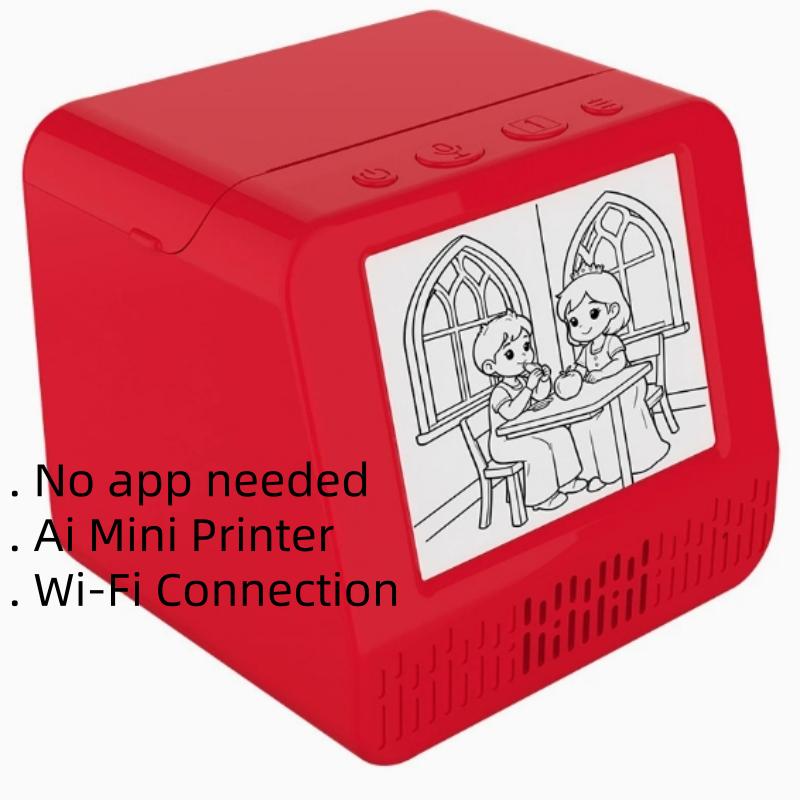 Kids AI Instant Thermal Printer 2.8 Inch Screen Photo Printer Smart Voice Control Printer Al Mini Printer