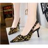 Fashion Fashion Bling Design Heeled Sandals Women Summer Sexy Pointed Toe Hollow Back Strap Thin High Heels Elegant Banquet Women Pumps