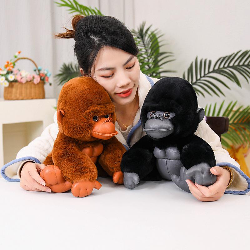 Simulation Gorilla Plush Toy Zoo Doll Doll Gift Child Throw Pillow Birthday Gift