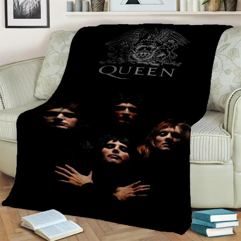 

3D ковдра Queen-Rock-Band Freddie Mercury, м яка ковдра для дому, спальні, ліжка, дивана, пікніка, подорожі, офісного ковдра, дитячого 50x60in