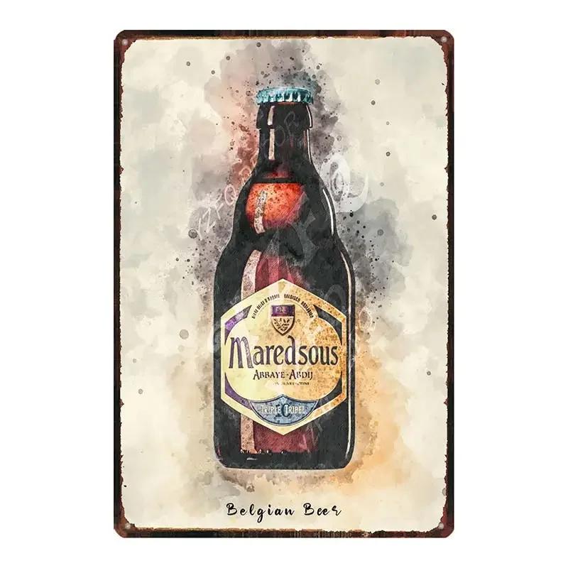 Belgian Beer Jupiler Duvel  Metal Plate Wall Pub Kitchen Restaurant Home Art Decor Vintage Iron Poster Gift 8x12inch DU-6718B