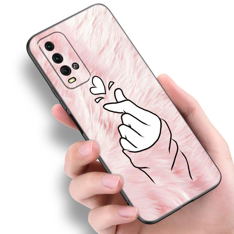 Love On The Finger Kpop Phone Case For Xiaomi Redmi Note 5 6 9T K20 K40 K50 Pro 7A 8A 9A 9C 9i 10A 10C A1 S2 TPU Black Cover
