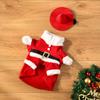 Christmas Porch Goose Outfits Red Skirt with Hat Outdoor Goose Xmas Costume Accessory for 17 Inch or 23 Inch Goose Statue