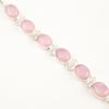 Natural Pink Cat's Eye Gemstone 925 Sterling Silver Jewelry Handmade Bracelet 8" RB-4-27