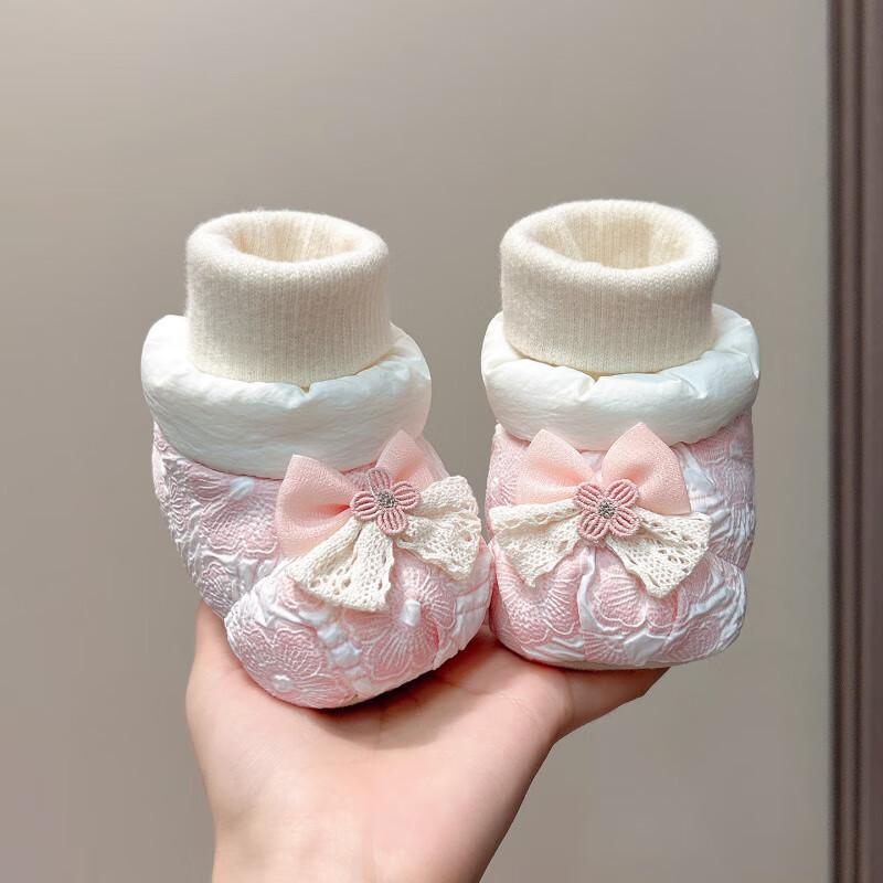 Baby Girl Soft Sole Princess Shoes: Plush, Anti-Drop, for 0-1 Year Old (3-6 Months), Perfect for Autumn and Winter