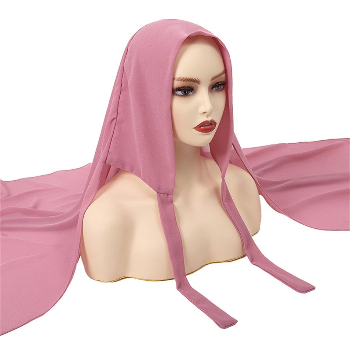 

Шифоновый однотонный головной платок для женщин