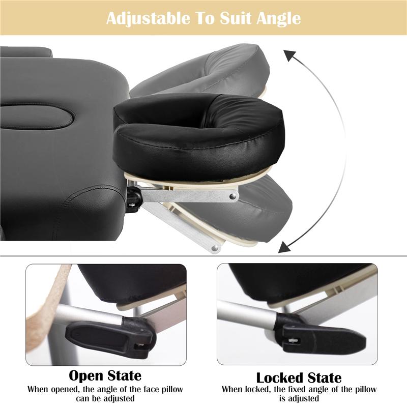 Universal Adjustable Massage Bed Face Headrest U-shaped Pillow Face Cradle Massage Bed Headrest Stand for Beauty Salon Bed
