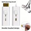 Durable Double-Sided Copper Bristle 1pc Golf Club Head Cleaning Brush, White | Essential Golf Accessory for Enhanced Performance, Golf Accessories