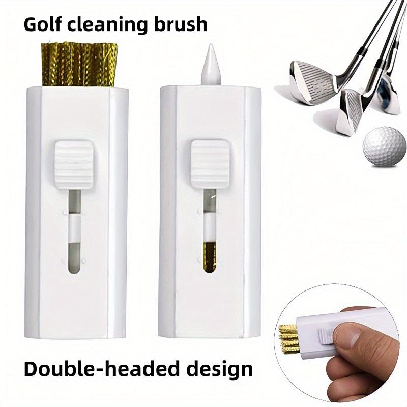Durable Double-Sided Copper Bristle 1pc Golf Club Head Cleaning Brush, White | Essential Golf Accessory for Enhanced Performance, Golf Accessories