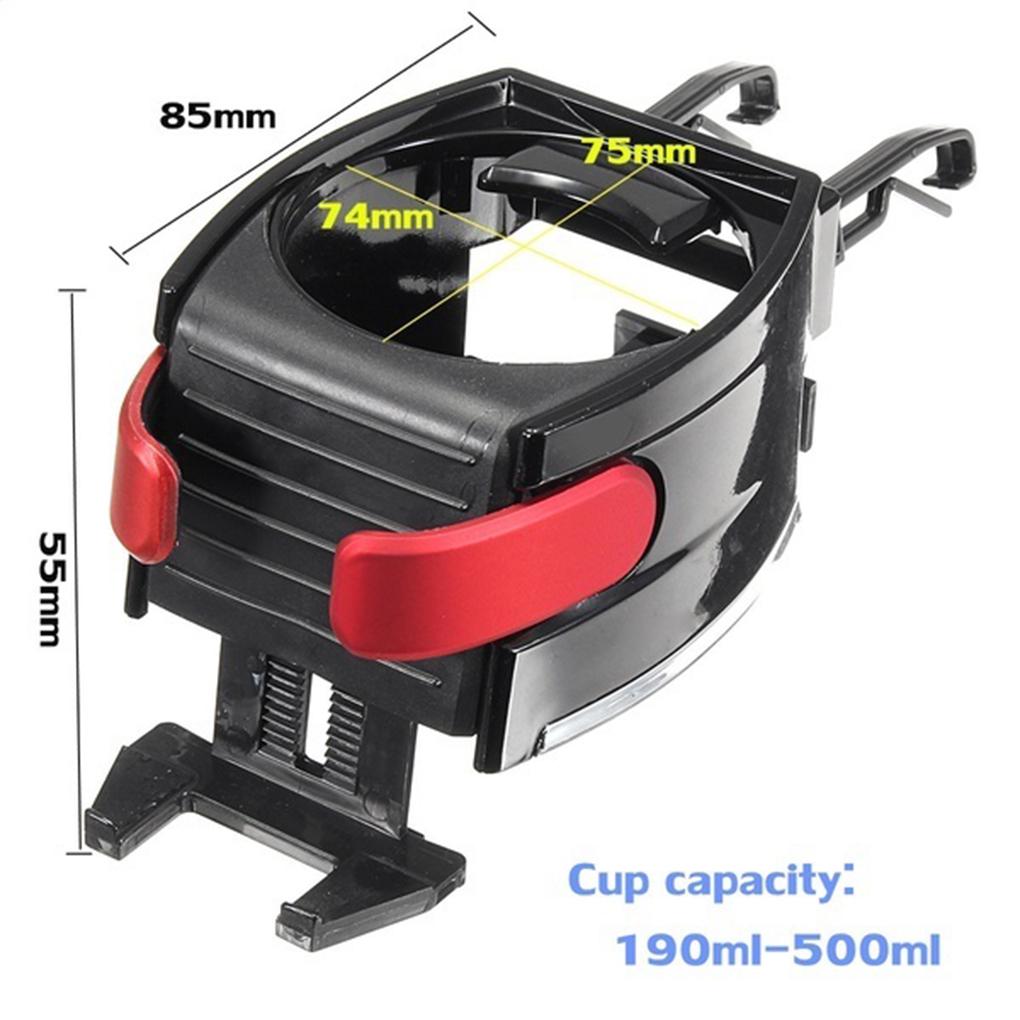 Car Cup Holder Outlet Air Vent Cup Rack Beverage Mount Insert Stand Holder Drink Bottle Stand Container Hook Rack Car