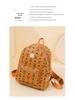 Autumn 2025 Women's Niche Leather Double Shoulder Backpack - High-End, Large Capacity for College Students