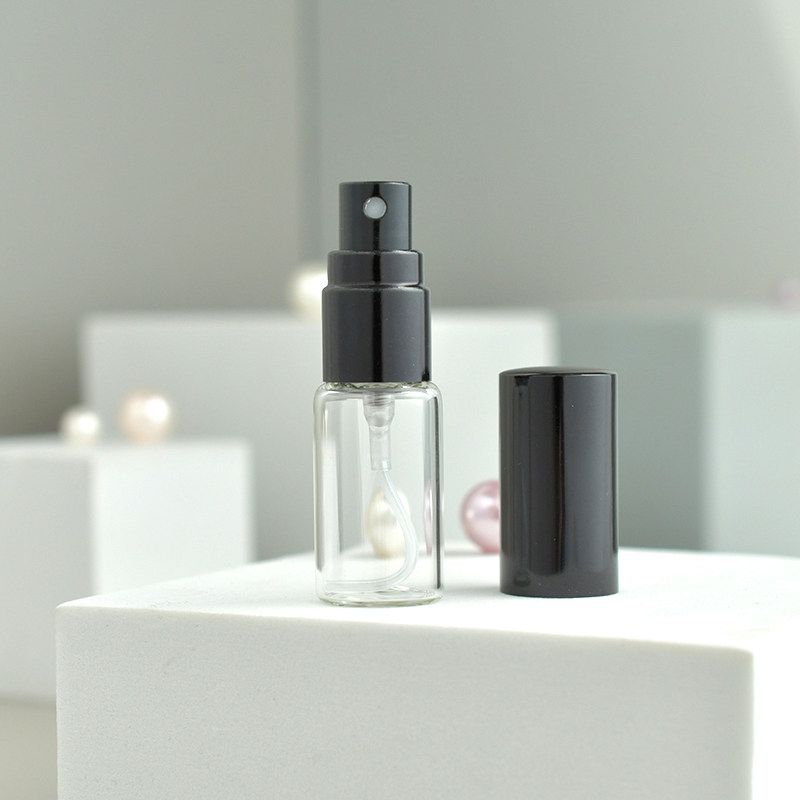 Portable Spray Glass Mini Perfume Sub-Bottles 5ml Spray Bottle (Black)
