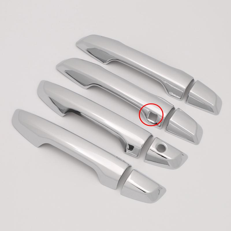 For Honda CR-V CRV LHD 2017 2018 ABS Chrome Carbon Fiber Black Door Handle Cover Sticker Car Styling Accessories