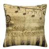 Home Decor Music Notes & Piano Keys Pillow Covers Pattern Cushion Cover Suitable For Sofa Bedroom Car Pillow Cover