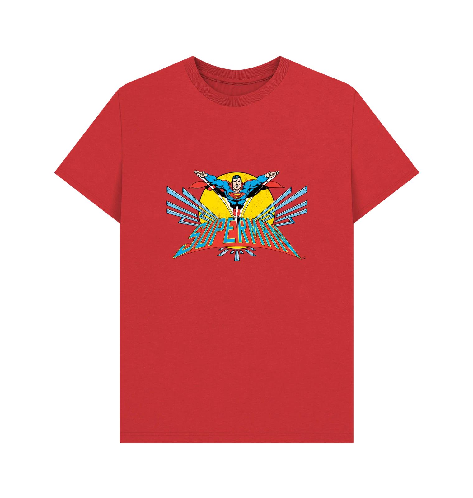 PREMIUM OFFICIAL Superman Superman Official Flying Graphic Red T-Shirt M