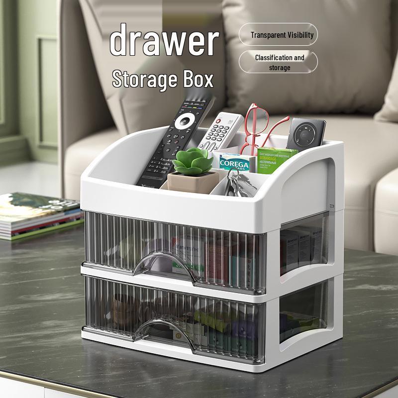 High-End Cosmetic Storage Box: Large-Capacity Organizer for Lipsticks, Eyebrow Pencils, and Skincare Products. Perfect for Desktop Dressing Tables.